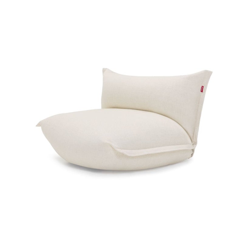 Fatboy Bonbaron Slim Boucle Lounge Chair | Sturdy durable | Adjustable backrest | Comfortable | Designed for indoor | Recycled Polyester (rPET) Chopped foam / EPS | 102x85x75 cm -Creme - Image 1